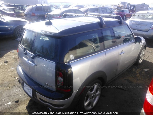 WMWMM33559TP74204 - 2009 MINI COOPER S CLUBMAN SILVER photo 4