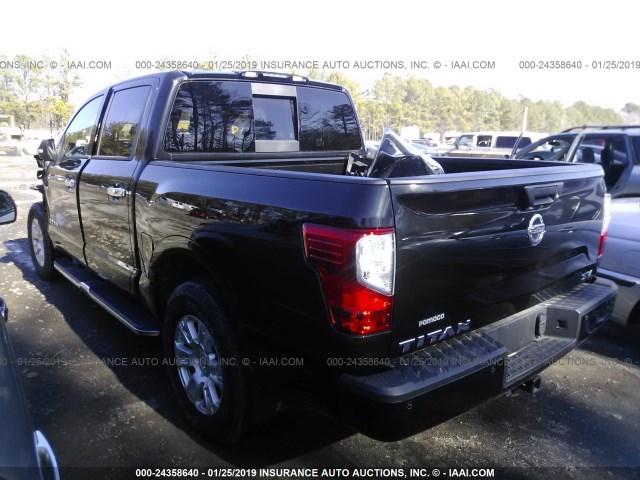 1N6AA1E61HN552106 - 2017 NISSAN TITAN SV/SL/PLATINUM RESERVE BLACK photo 3