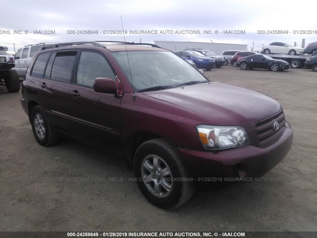 JTEDP21AX50084797 - 2005 TOYOTA HIGHLANDER LIMITED MAROON photo 1