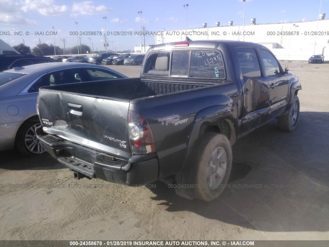 5TFJU4GN3CX024810 - 2012 TOYOTA TACOMA DOUBLE CAB PRERUNNER BLACK photo 4