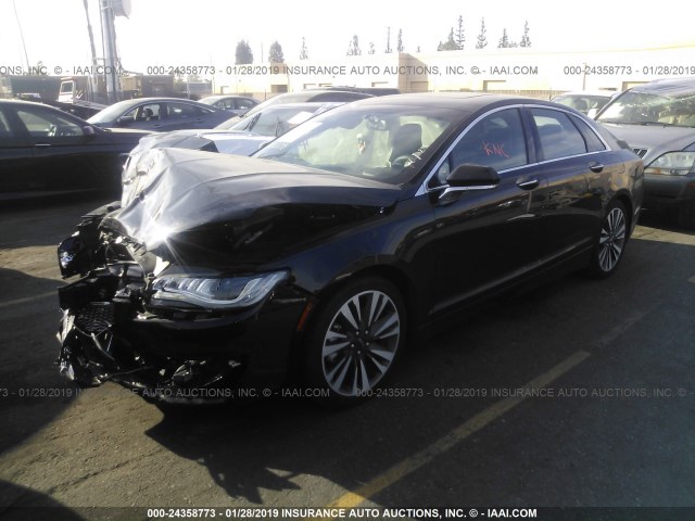 3LN6L5MU0JR618444 - 2018 LINCOLN MKZ HYBRID RESERVE BLACK photo 2