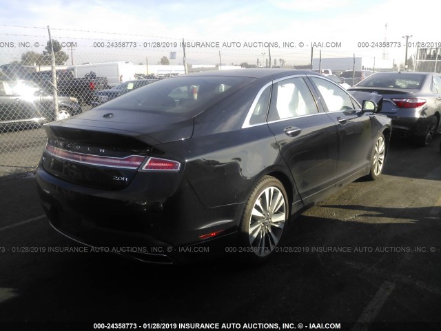 3LN6L5MU0JR618444 - 2018 LINCOLN MKZ HYBRID RESERVE BLACK photo 4