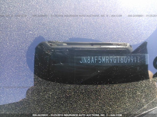 JN8AF5MR9GT609917 - 2016 NISSAN JUKE S/SV/SL/NISMO BLACK photo 9