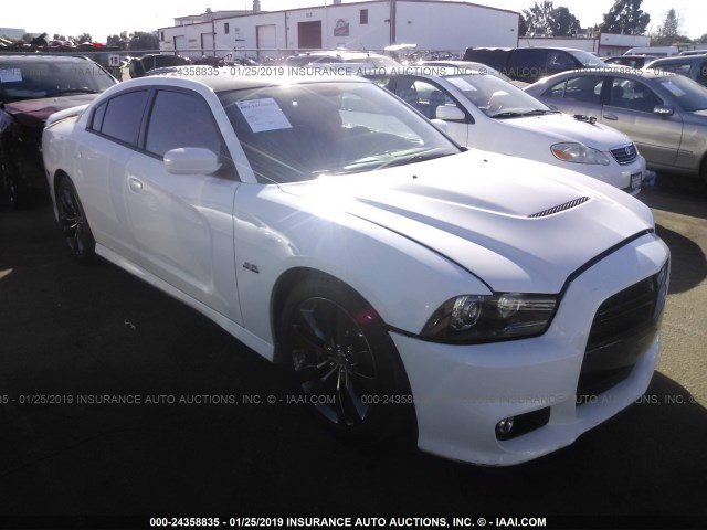 2C3CDXEJ8EH256504 - 2014 DODGE CHARGER SRT-8 WHITE photo 1