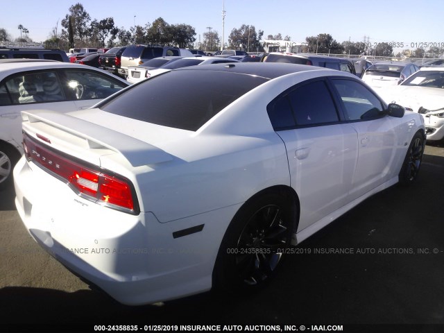 2C3CDXEJ8EH256504 - 2014 DODGE CHARGER SRT-8 WHITE photo 4