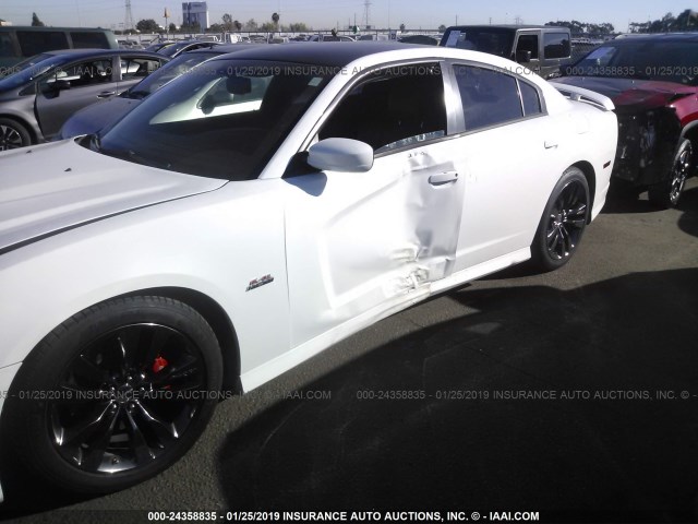 2C3CDXEJ8EH256504 - 2014 DODGE CHARGER SRT-8 WHITE photo 6