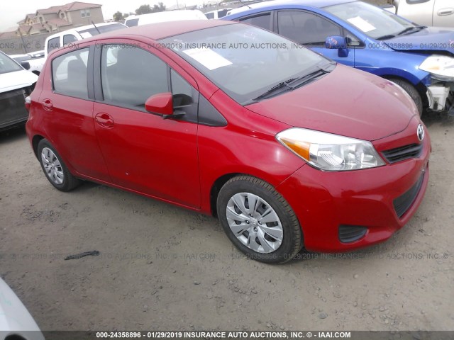 VNKKTUD30EA011407 - 2014 TOYOTA YARIS RED photo 1