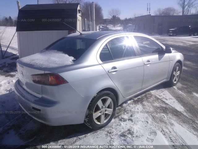 JA3AU26U39U042889 - 2009 MITSUBISHI LANCER ES/ES SPORT SILVER photo 4