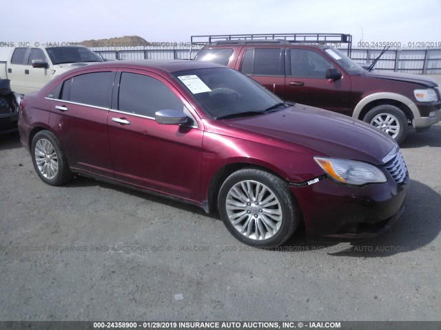 1C3BC2FG7BN504362 - 2011 CHRYSLER 200 LIMITED RED photo 1