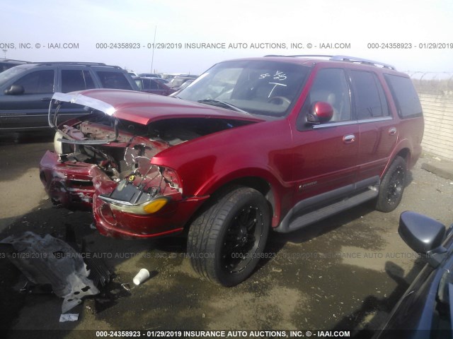 5LMPU28L4WLJ14614 - 1998 LINCOLN NAVIGATOR 红色 照片 2