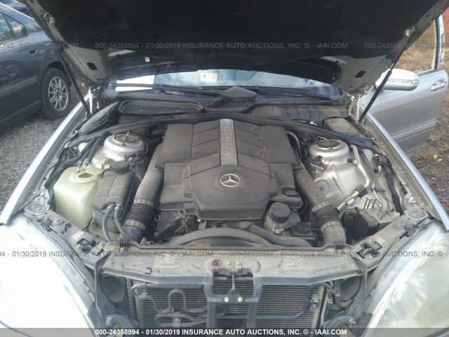 WDBNG84J24A393078 - 2004 MERCEDES-BENZ S SILVER photo 10