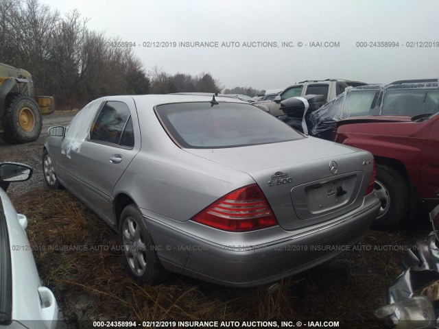 WDBNG84J24A393078 - 2004 MERCEDES-BENZ S SILVER photo 3