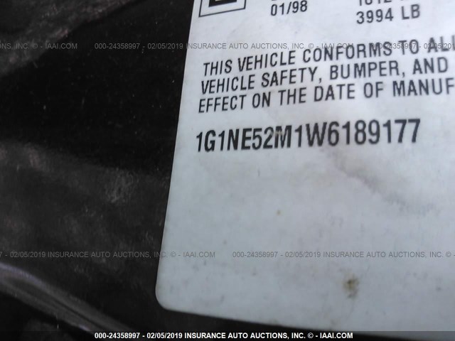 1G1NE52M1W6189177 - 1998 CHEVROLET MALIBU LS BURGUNDY photo 9
