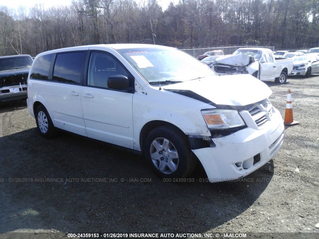 2D8HN44E79R636405 - 2009 DODGE GRAND CARAVAN SE WHITE photo 1