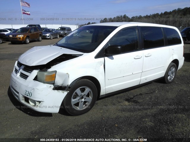 2D8HN44E79R636405 - 2009 DODGE GRAND CARAVAN SE WHITE photo 2