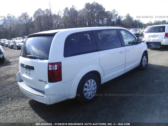 2D8HN44E79R636405 - 2009 DODGE GRAND CARAVAN SE WHITE photo 4