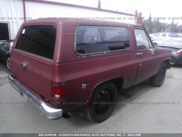 CCL186F172339 - 1976 CHEVROLET 'S'TRUCK  BURGUNDY photo 4