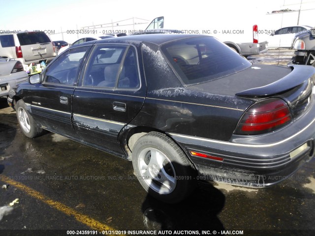 1G2NE55MXRC763160 - 1994 PONTIAC GRAND AM SE BLACK photo 3