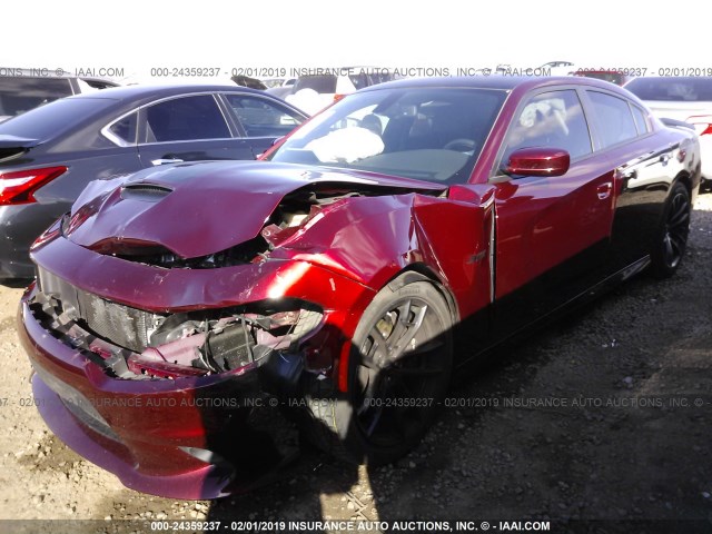 2C3CDXGJ6JH187335 - 2018 DODGE CHARGER R/T 392 MAROON photo 2