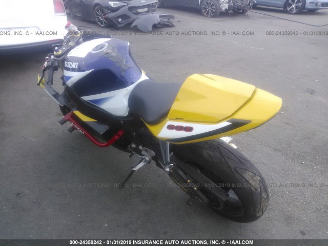 JS1GN7CA352102685 - 2005 SUZUKI GSX-R600 K YELLOW photo 3