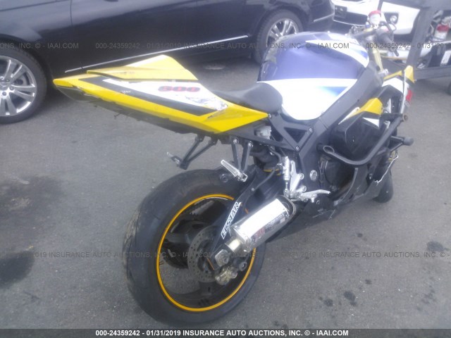 JS1GN7CA352102685 - 2005 SUZUKI GSX-R600 K YELLOW photo 4