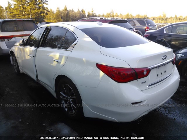 JN1EV7AR4HM840254 - 2017 INFINITI Q50 PREMIUM/SPORT/SE WHITE photo 3