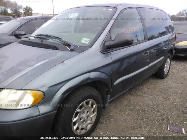 1C8GJ25352B576876 - 2002 CHRYSLER VOYAGER BLUE photo 6