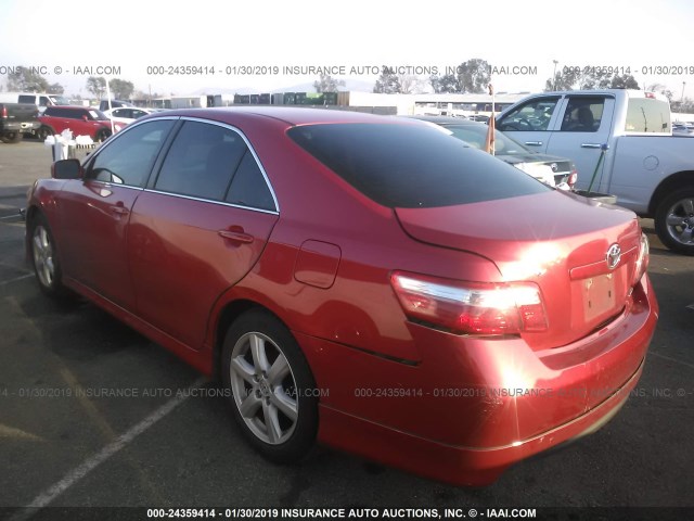 4T1BE46K29U408012 - 2009 TOYOTA CAMRY SE/LE/XLE RED photo 3