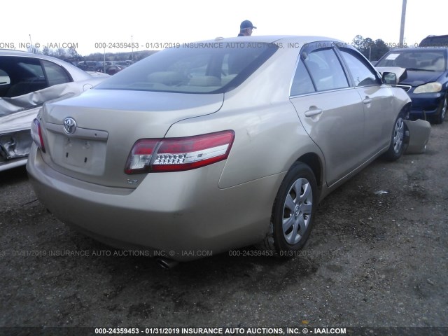 JTNBK3EK9A3047554 - 2010 TOYOTA CAMRY SE/LE/XLE 金色 照片 4
