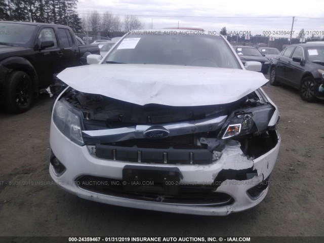 3FADP0L35AR343770 - 2010 FORD FUSION HYBRID WHITE photo 6