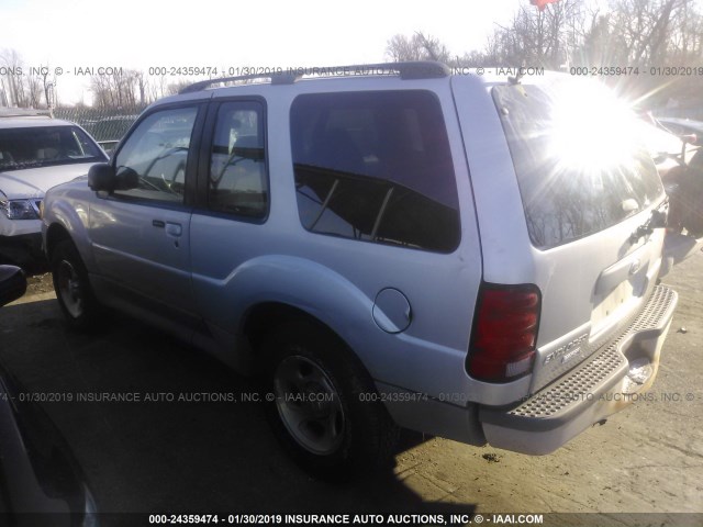 1FMYU60E52UA98536 - 2002 FORD EXPLORER SPORT SILVER photo 3