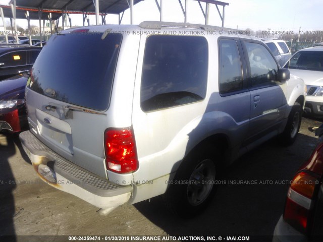 1FMYU60E52UA98536 - 2002 FORD EXPLORER SPORT SILVER photo 4