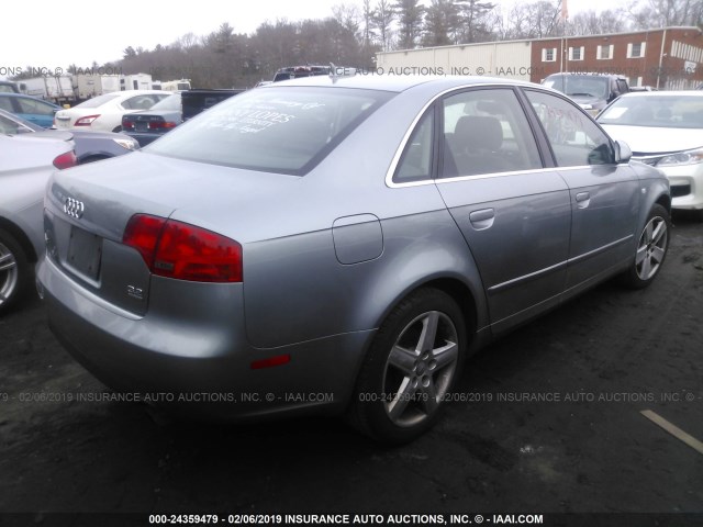 WAUDG68E45A444979 - 2005 AUDI A4 3.2 QUATTRO GRAY photo 4