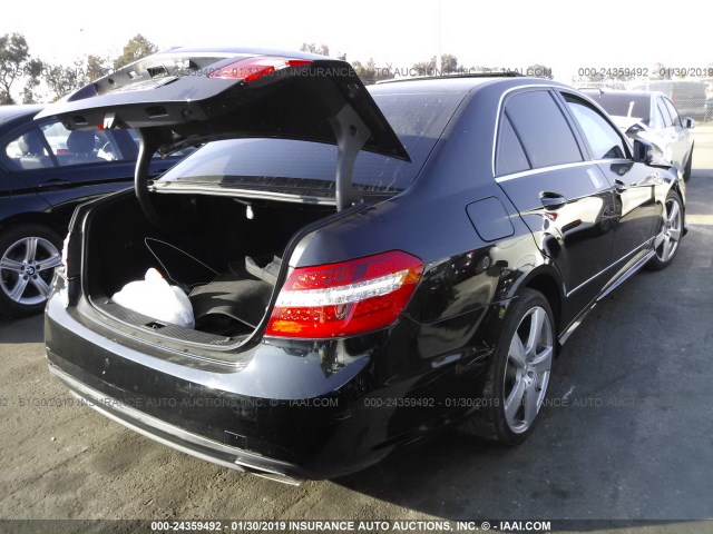 WDDHF5GB1AA115312 - 2010 MERCEDES-BENZ E 350 BLACK photo 4