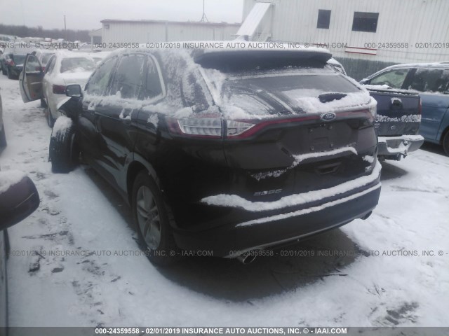 2FMPK3J92JBB85106 - 2018 FORD EDGE SEL BURGUNDY photo 3