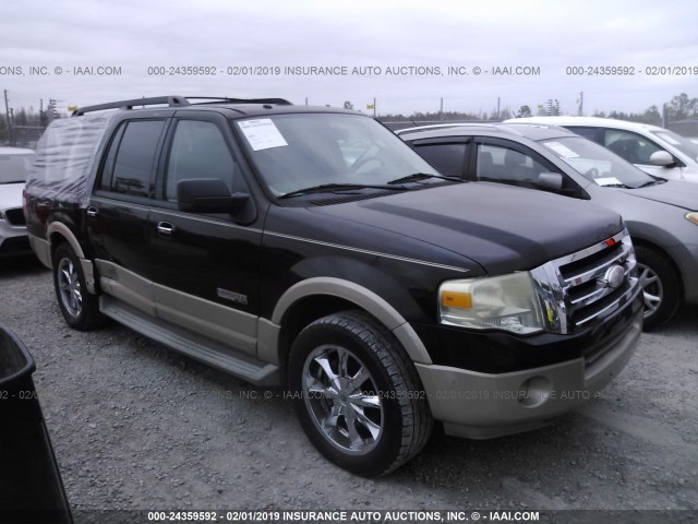 1FMFK17577LA46442 - 2007 FORD EXPEDITION EL EDDIE BAUER BLACK photo 1