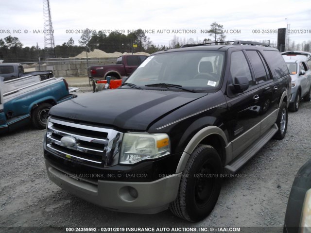 1FMFK17577LA46442 - 2007 FORD EXPEDITION EL EDDIE BAUER BLACK photo 2