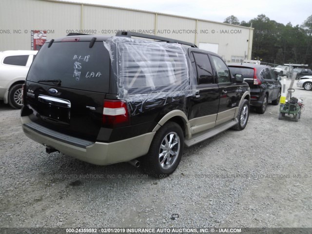 1FMFK17577LA46442 - 2007 FORD EXPEDITION EL EDDIE BAUER BLACK photo 4