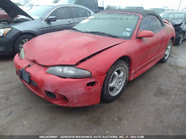 4A3AX35G3VE029135 - 1997 MITSUBISHI ECLIPSE SPYDER GS RED photo 2