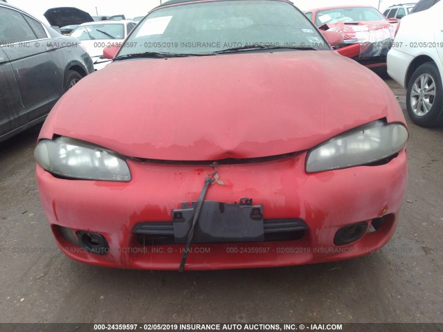 4A3AX35G3VE029135 - 1997 MITSUBISHI ECLIPSE SPYDER GS RED photo 6