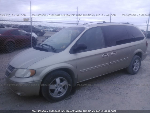 2D4GP44L35R484963 - 2005 DODGE GRAND CARAVAN SXT BEIGE photo 2