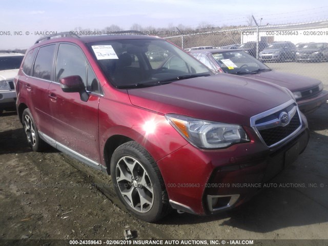 JF2SJGWC5FH561676 - 2015 SUBARU FORESTER 2.0XT TOURING RED photo 1