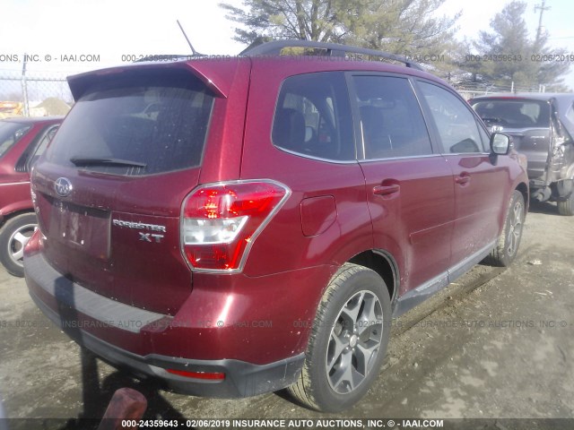 JF2SJGWC5FH561676 - 2015 SUBARU FORESTER 2.0XT TOURING RED photo 4