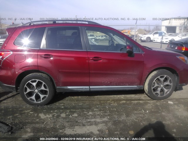 JF2SJGWC5FH561676 - 2015 SUBARU FORESTER 2.0XT TOURING RED photo 6