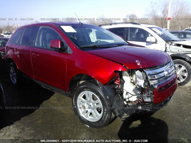 2FMDK38C78BB06916 - 2008 FORD EDGE SEL MAROON photo 1