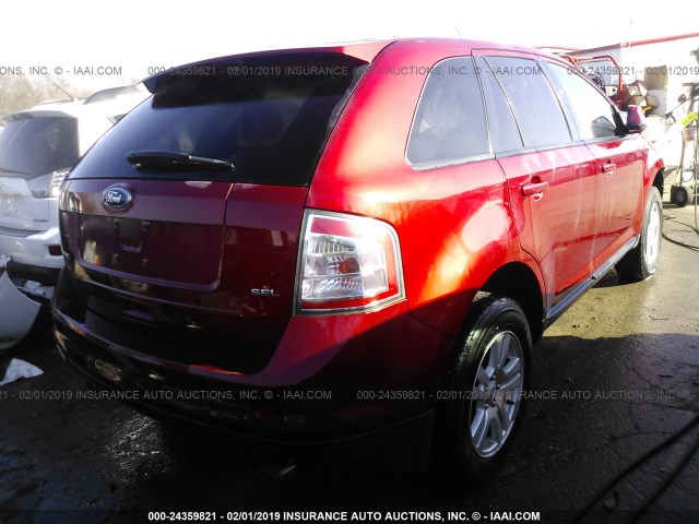 2FMDK38C78BB06916 - 2008 FORD EDGE SEL MAROON photo 4