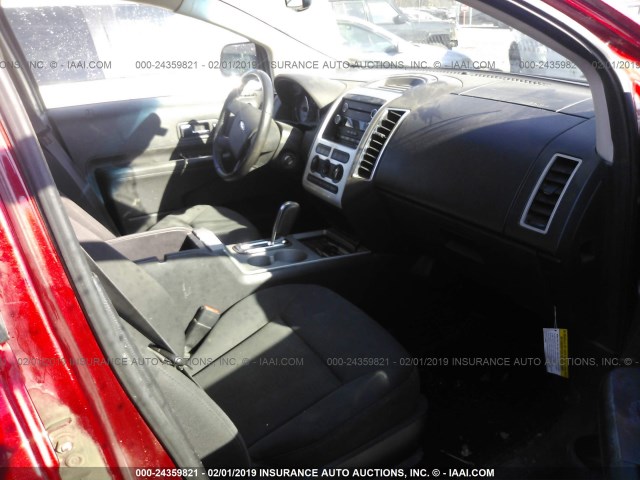 2FMDK38C78BB06916 - 2008 FORD EDGE SEL MAROON photo 5