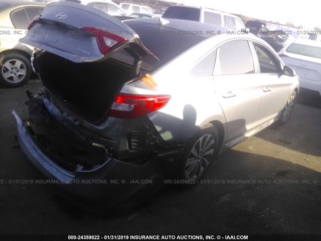 5NPE34AF3GH369407 - 2016 HYUNDAI SONATA SPORT/LIMITED GRAY photo 4