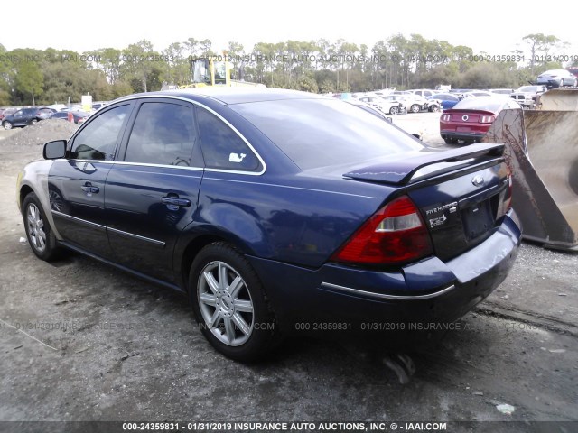 1FAHP28125G163647 - 2005 FORD FIVE HUNDRED LIMITED BLUE photo 3