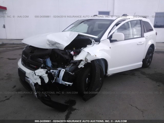 3C4PDCGG0JT348070 - 2018 DODGE JOURNEY CROSSROAD WHITE photo 2